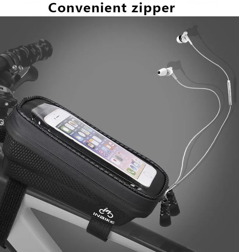 Bicycle Bag Frame Front Top Tube Cycling Bag Waterproof 6.5in Phone Case Touchscreen Bag MTB Pack