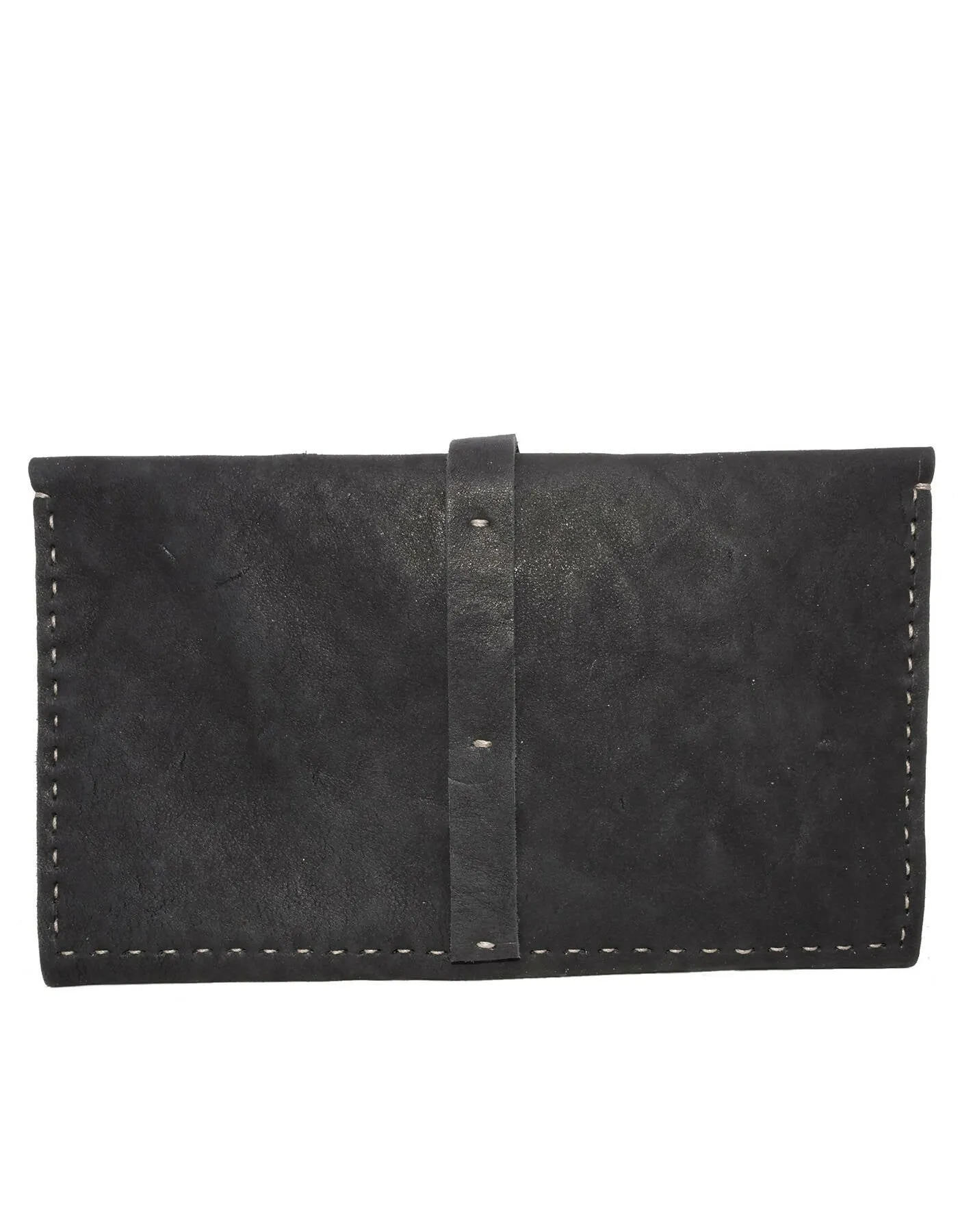black horse culatta and fish leather long wallet