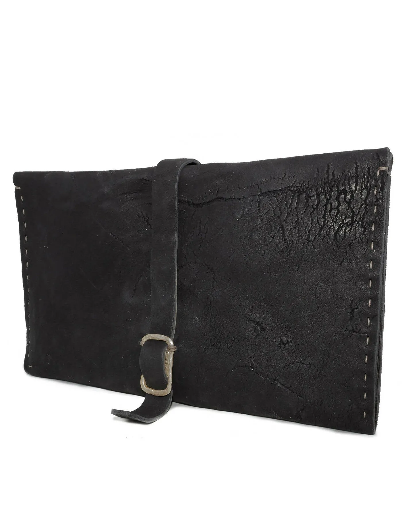 black horse culatta and fish leather long wallet