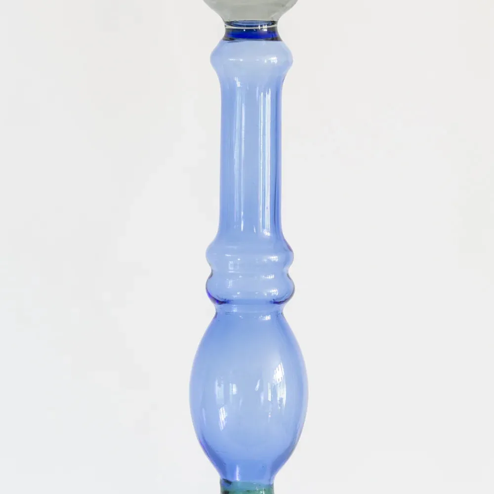 Blue & Green Glass Candle Stick