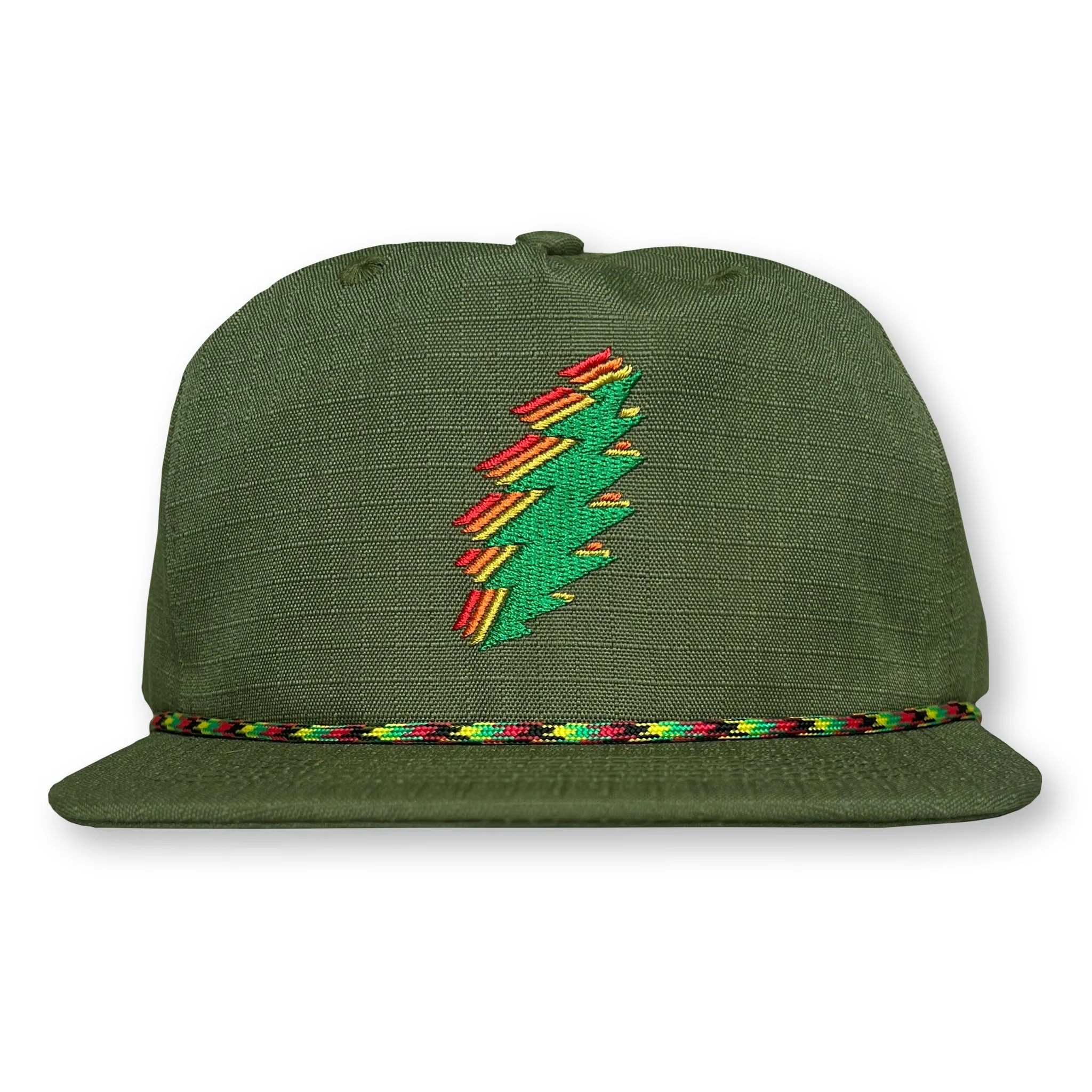 Bolt Rope Hat / Olive Ripstop Nylon with Burning Bush Bolt