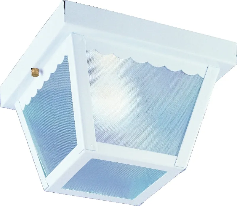 Boston Harbor 6276WH-3L Porch Light, 120 V, 60 W, Steel Fixture, White Fixture :EA: QUANTITY: 1