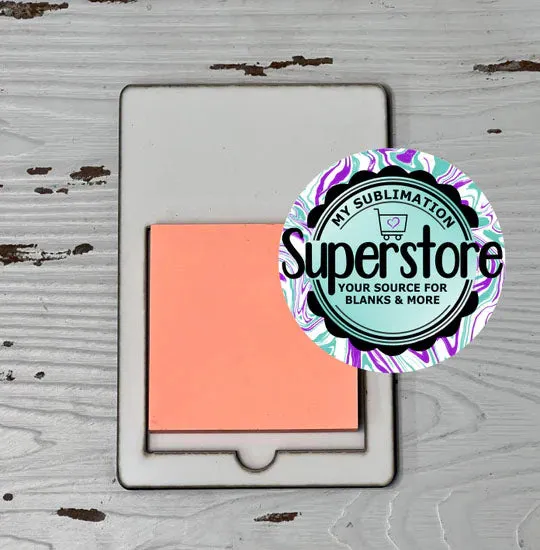 Bright Floral Sticky Notepad Holder PNG Sublimation Design, Note Pad Holder Digital Download