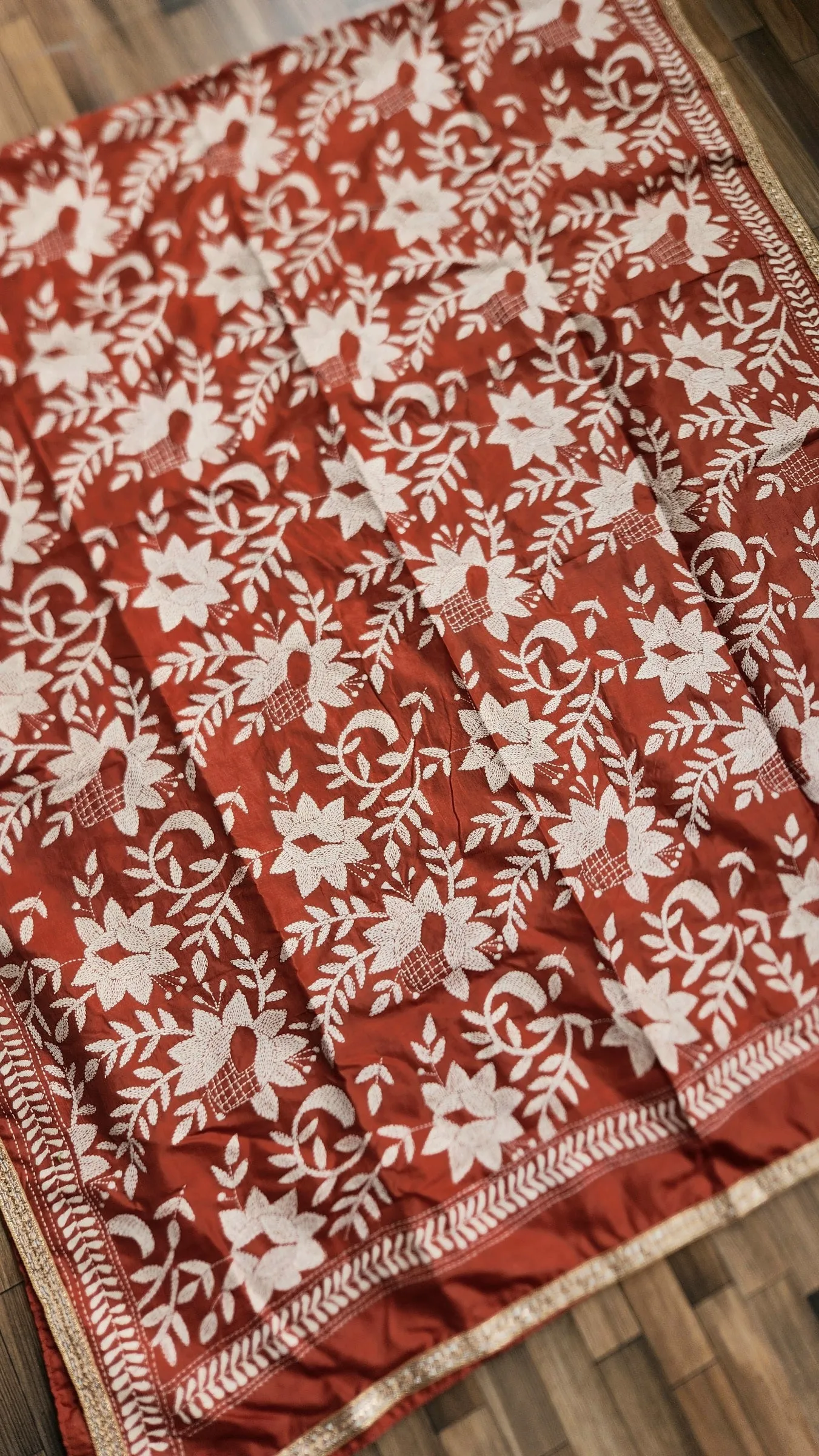 BUDDING LOTUS KANTHA DUPATTA