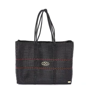 BURGUNDY BLACK TRAVEL TOTE WITH CLUTCH