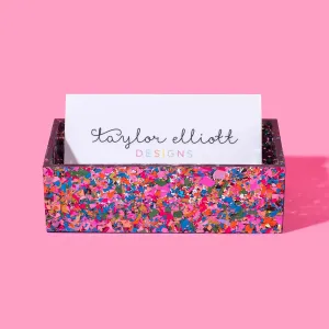 Business Card Holder | Confetti Acrylic