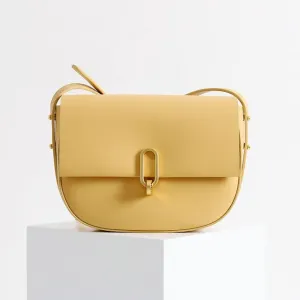 Calienne Classic Leather Saddle Bag