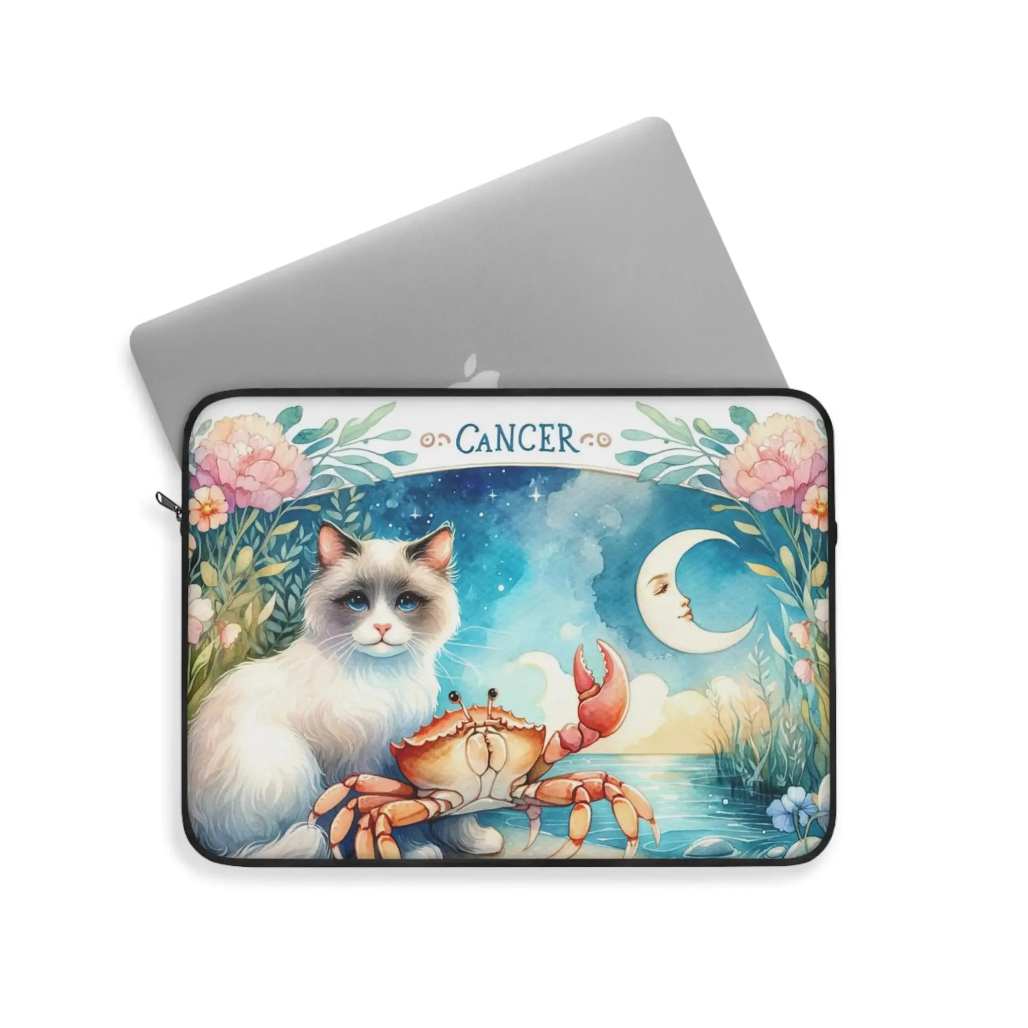 Cancer Zodiac - Cat Lover - Laptop Sleeve