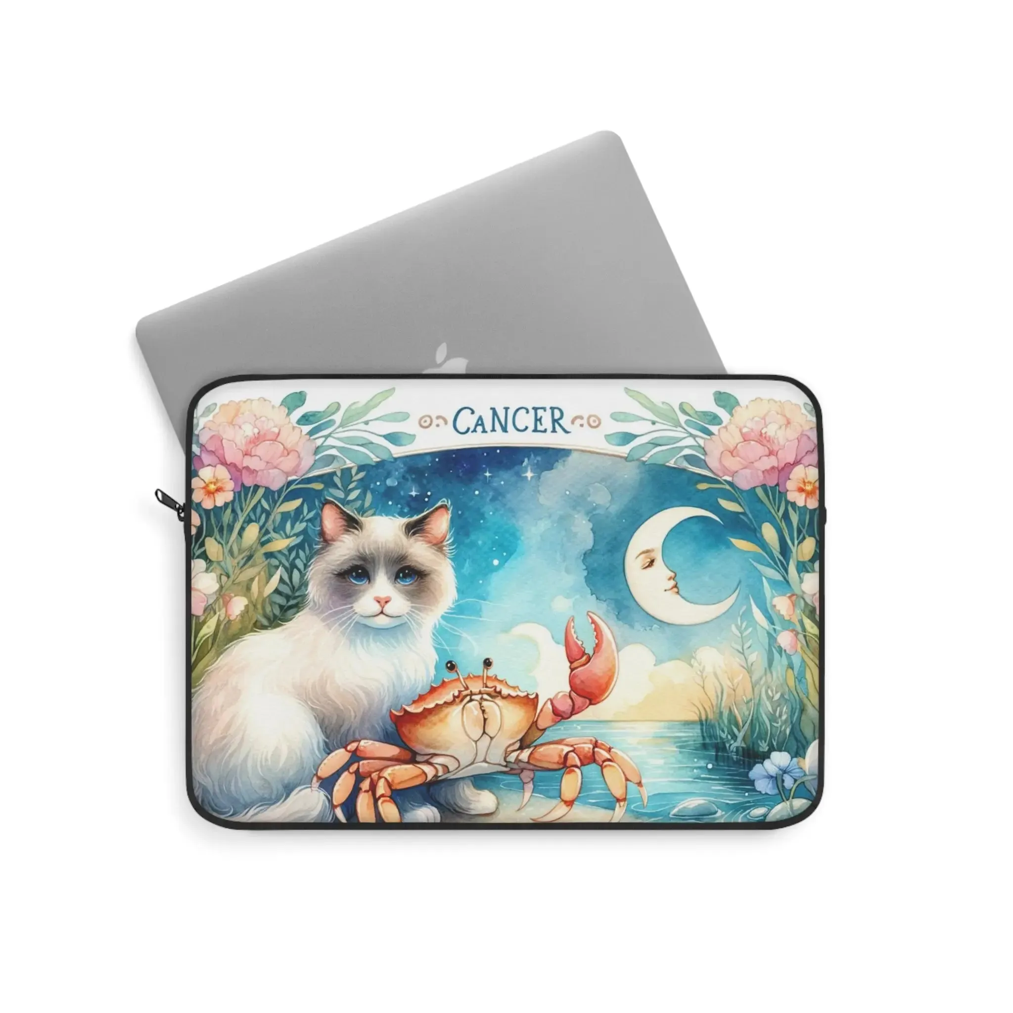 Cancer Zodiac - Cat Lover - Laptop Sleeve