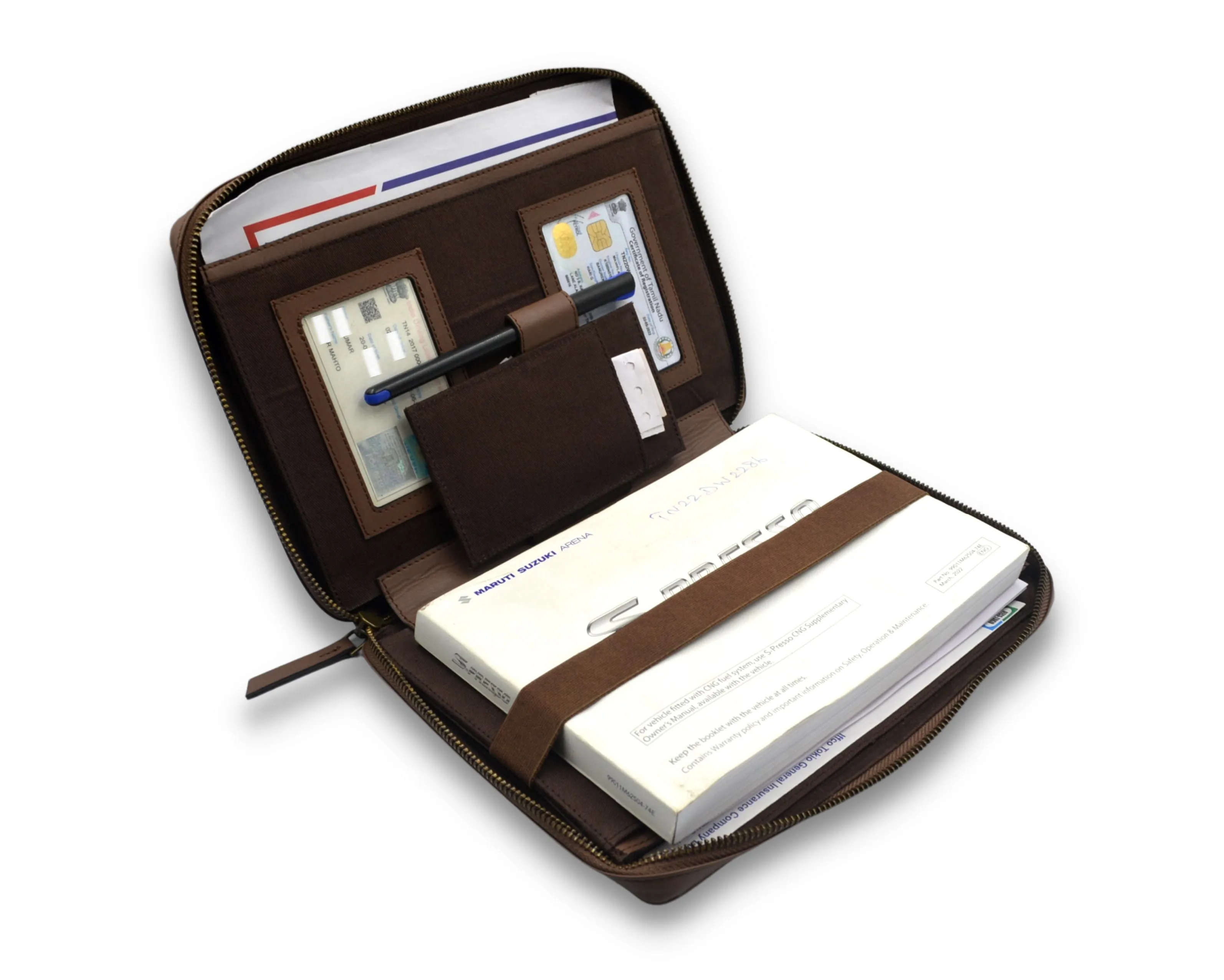 Car Document Holder - TAN
