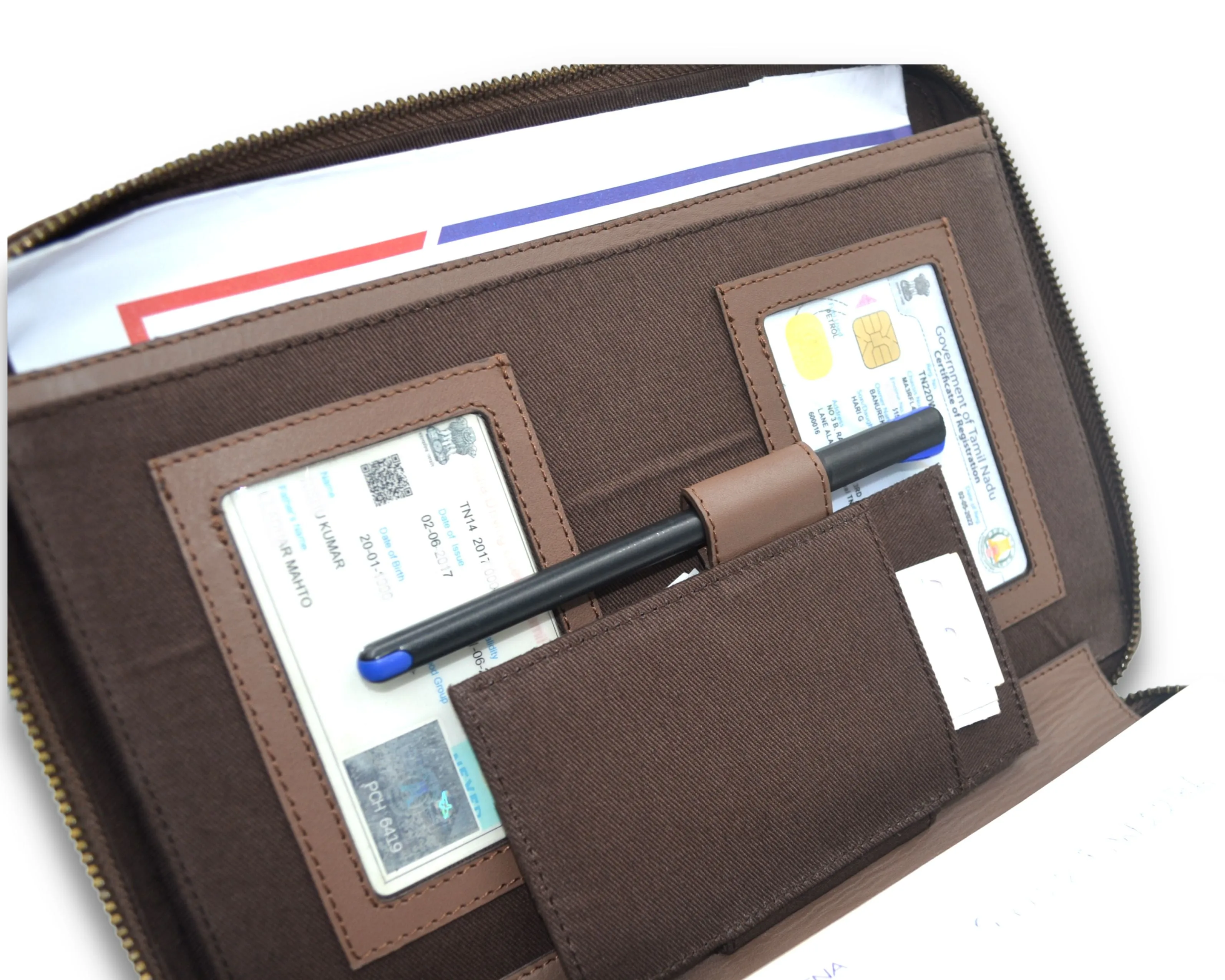Car Document Holder - TAN