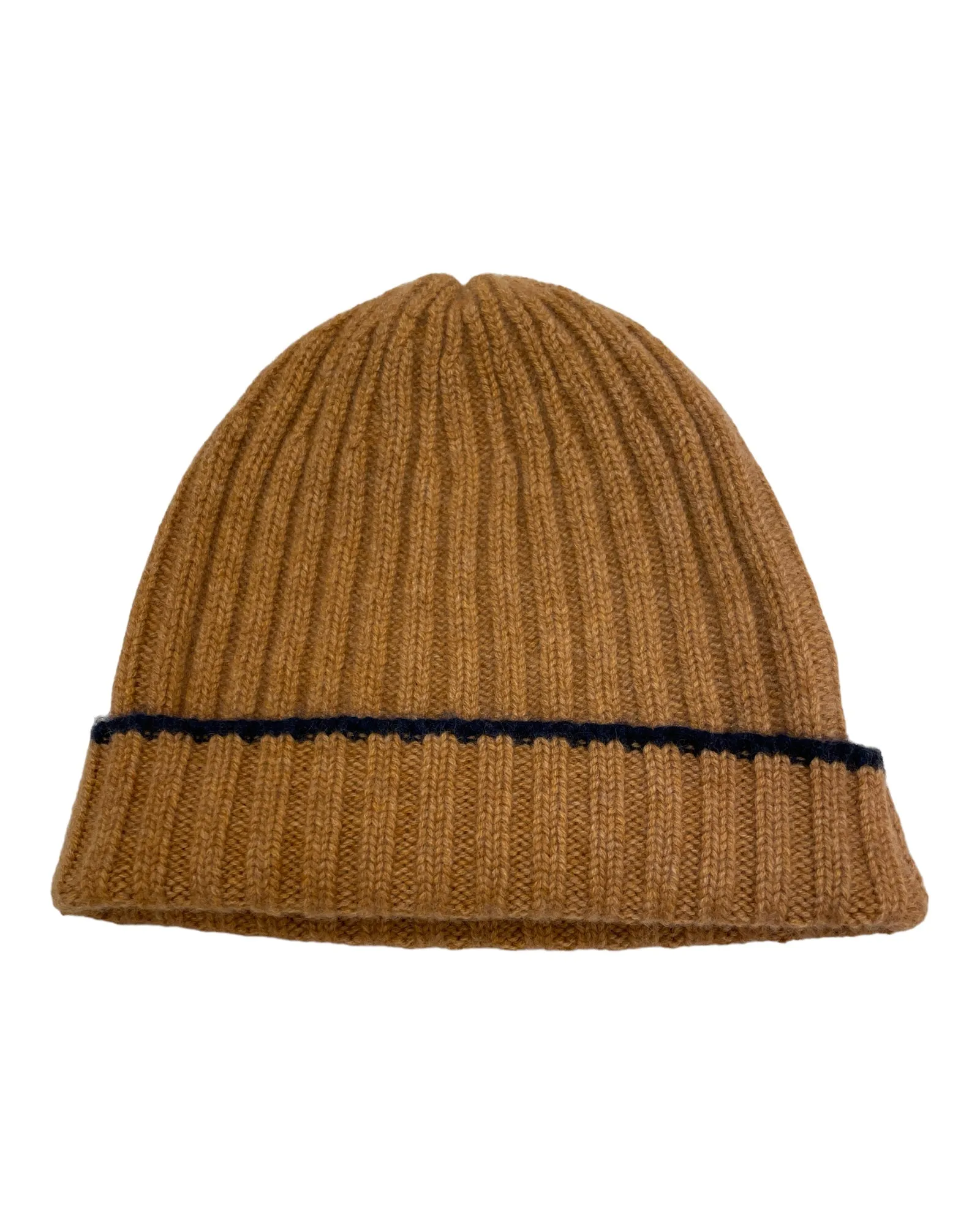 Cashmere Knit Beanie with Contrasting- trim detail