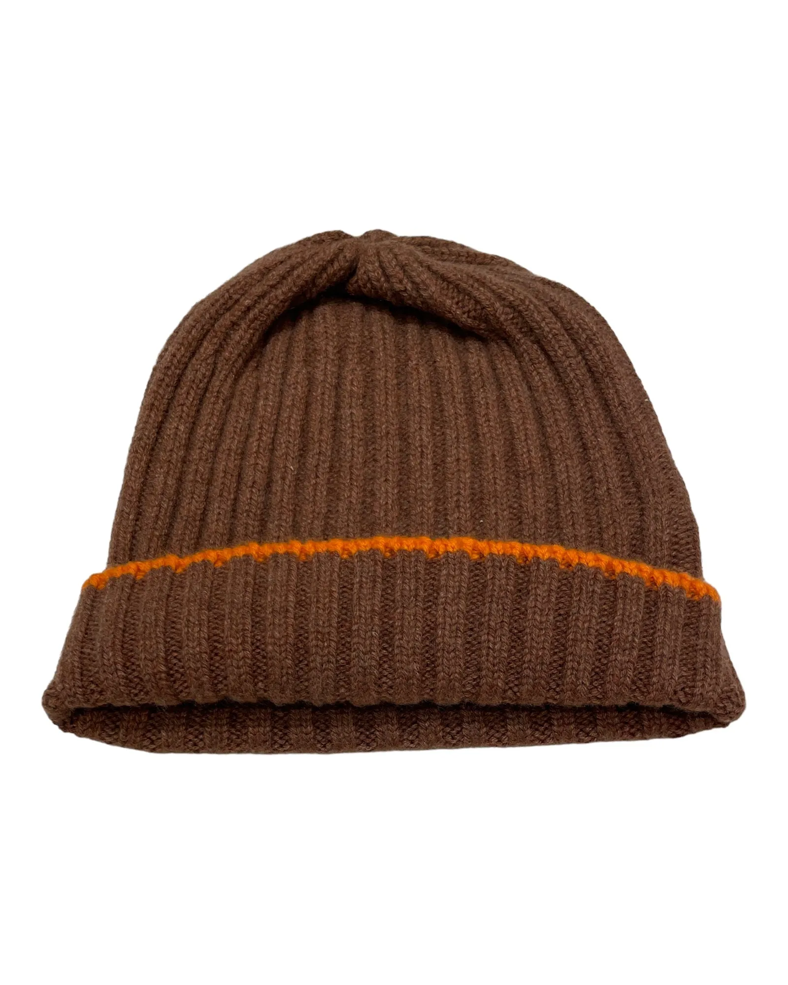 Cashmere Knit Beanie with Contrasting- trim detail