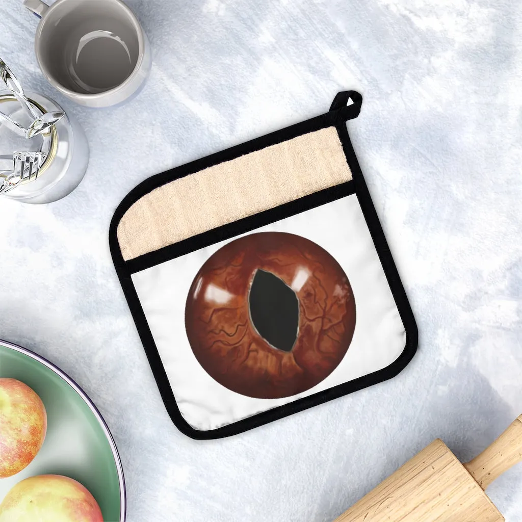 Cat Eyes Pot Holder with Pocket