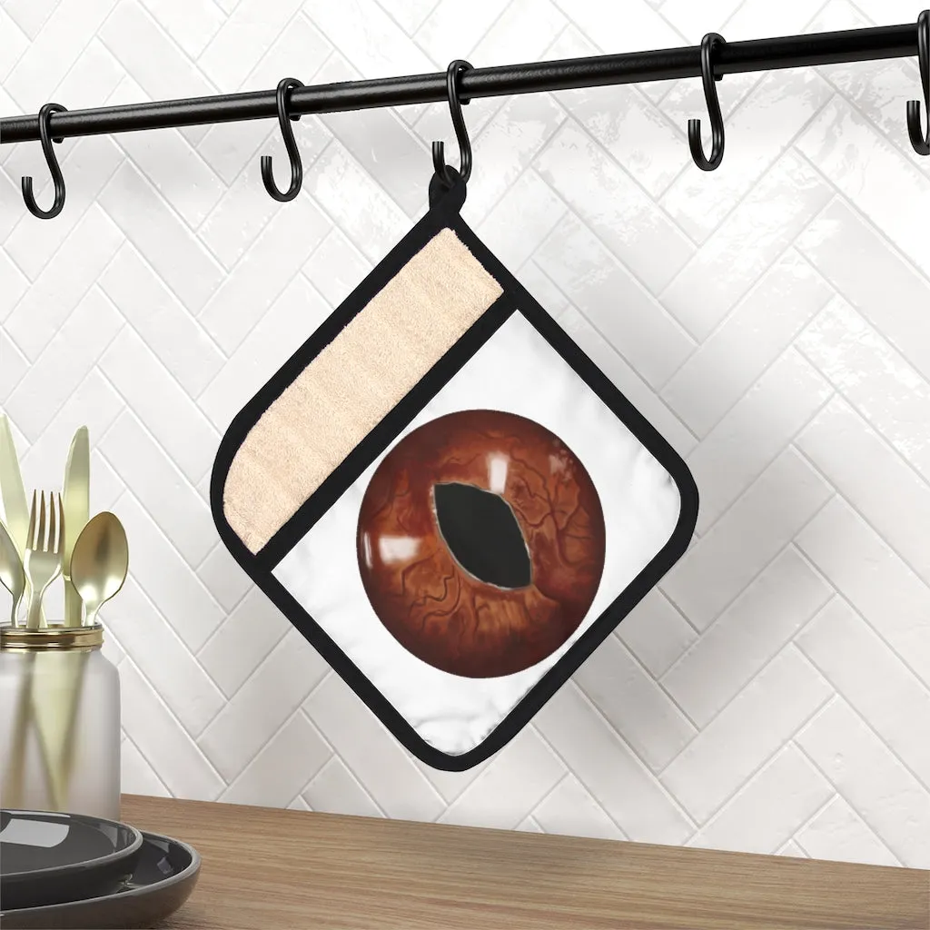 Cat Eyes Pot Holder with Pocket