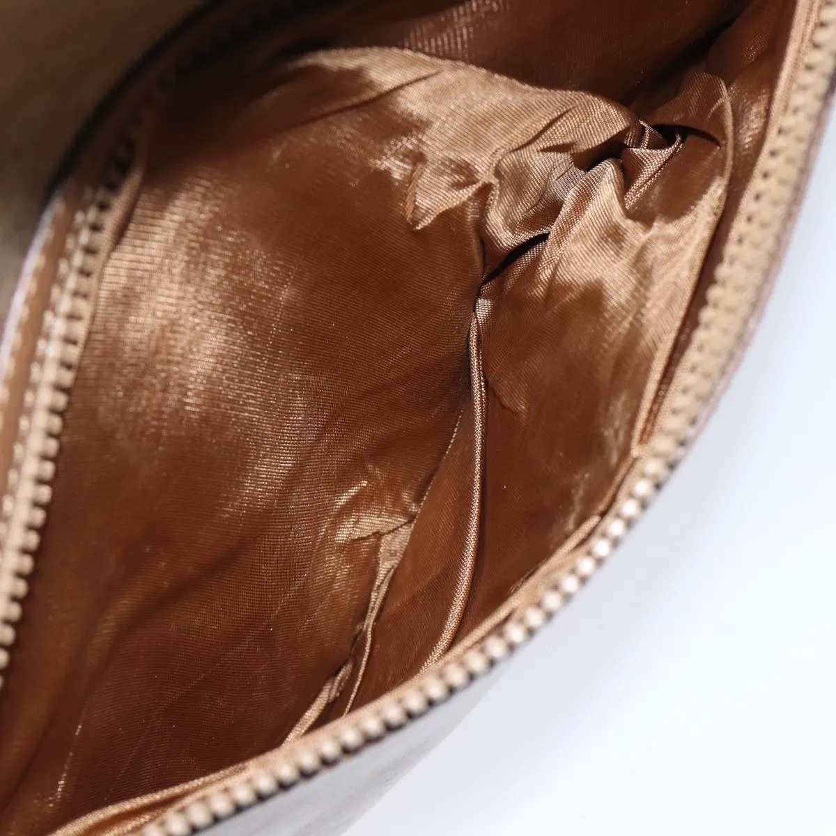 CELINE Macadam Canvas Clutch Bag Beige Auth 70798