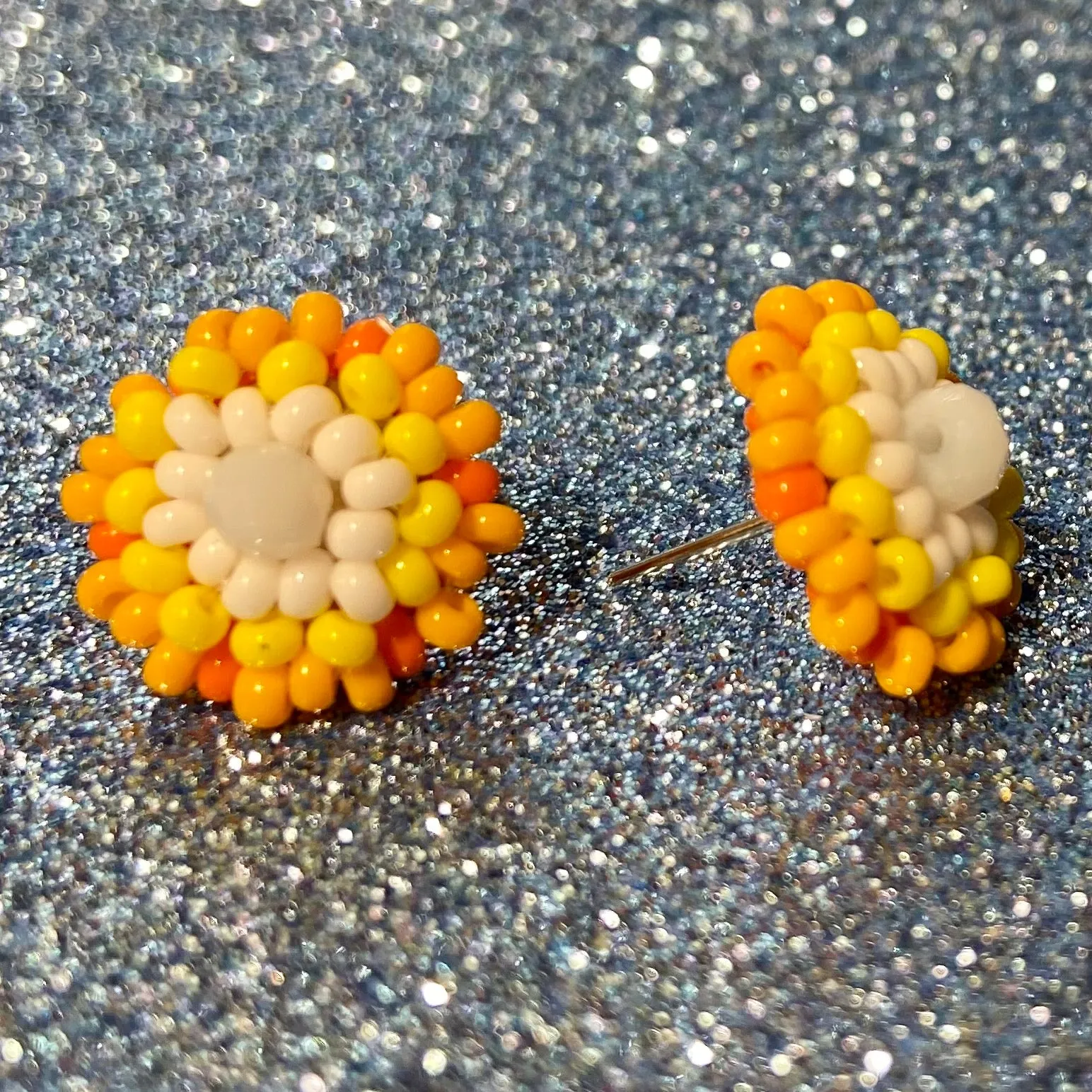 “Chaquira” Beaded Stud Earrings