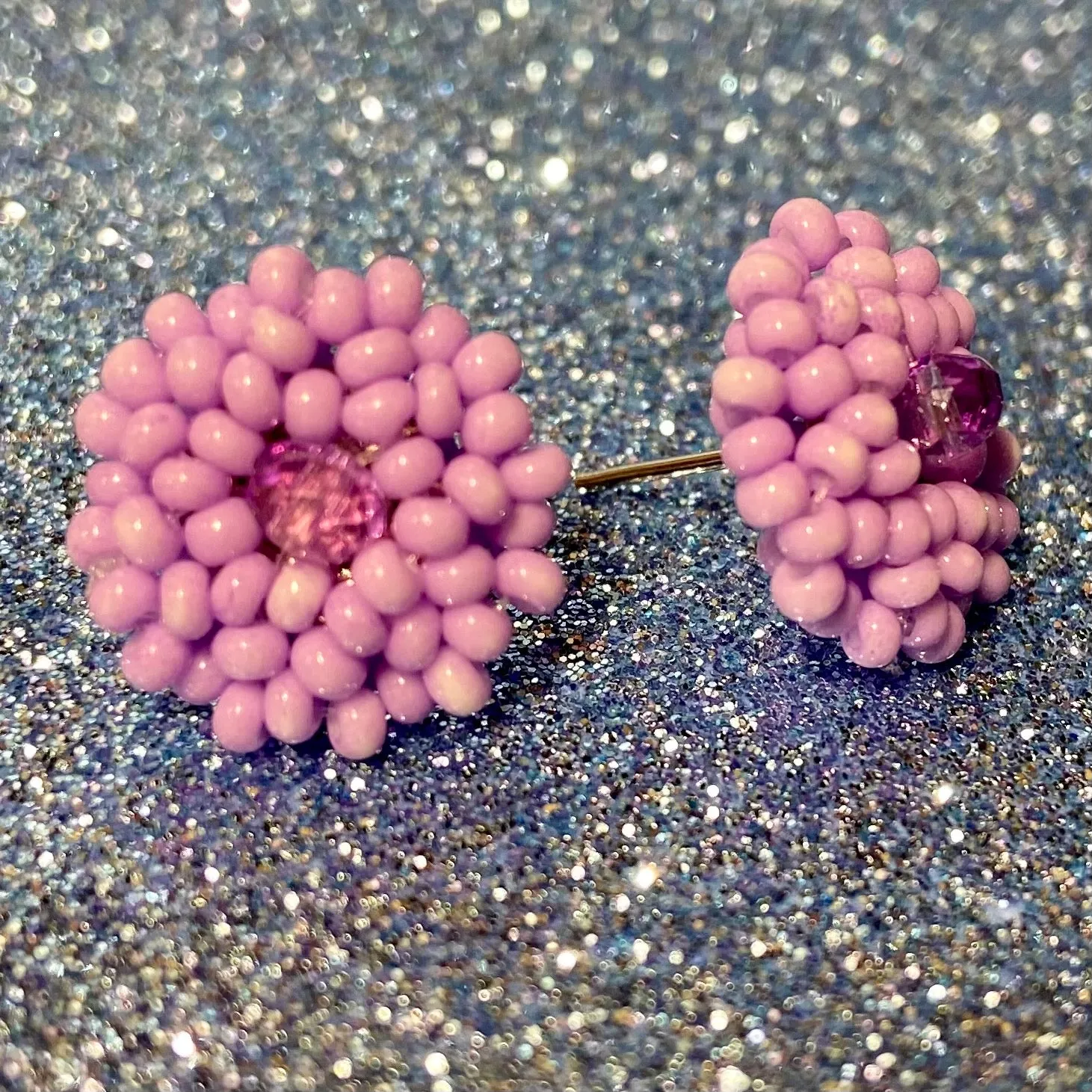 “Chaquira” Beaded Stud Earrings