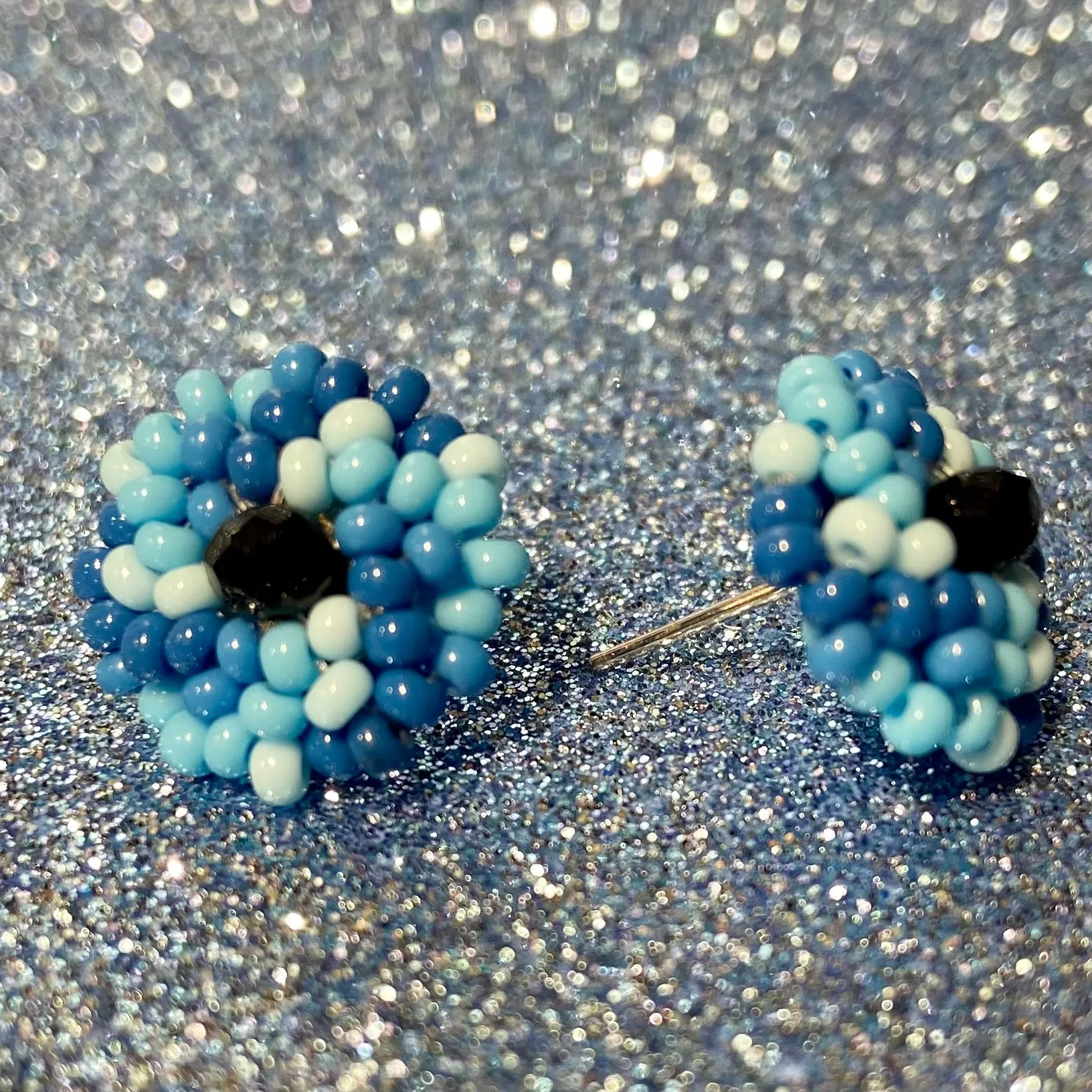 “Chaquira” Beaded Stud Earrings
