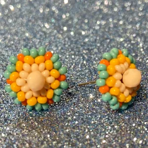 “Chaquira” Beaded Stud Earrings