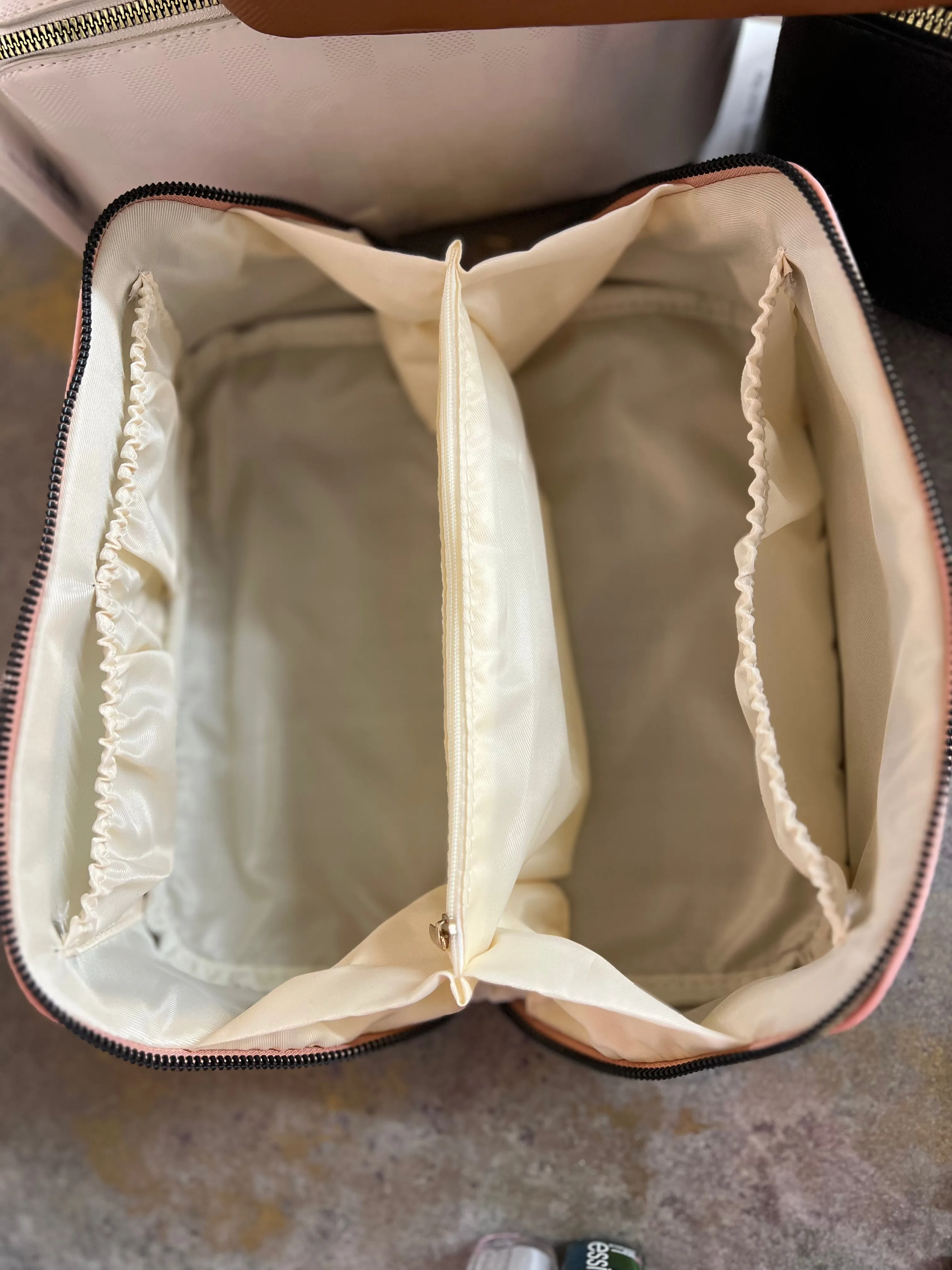 Checkered Cosmetic Travel Bag