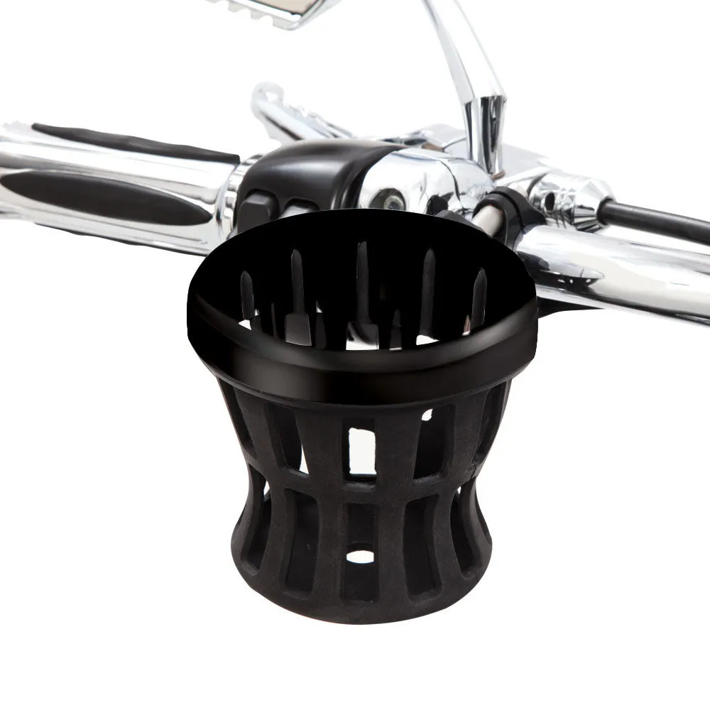 Ciro Drink Holder-Rider & Passenger Mount Options-Harley & Metric-Black