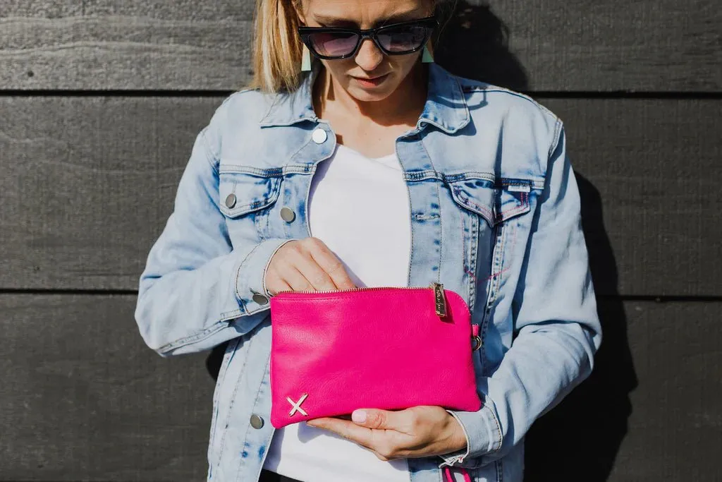 CLUTCH BAG RASPBERRY PINK
