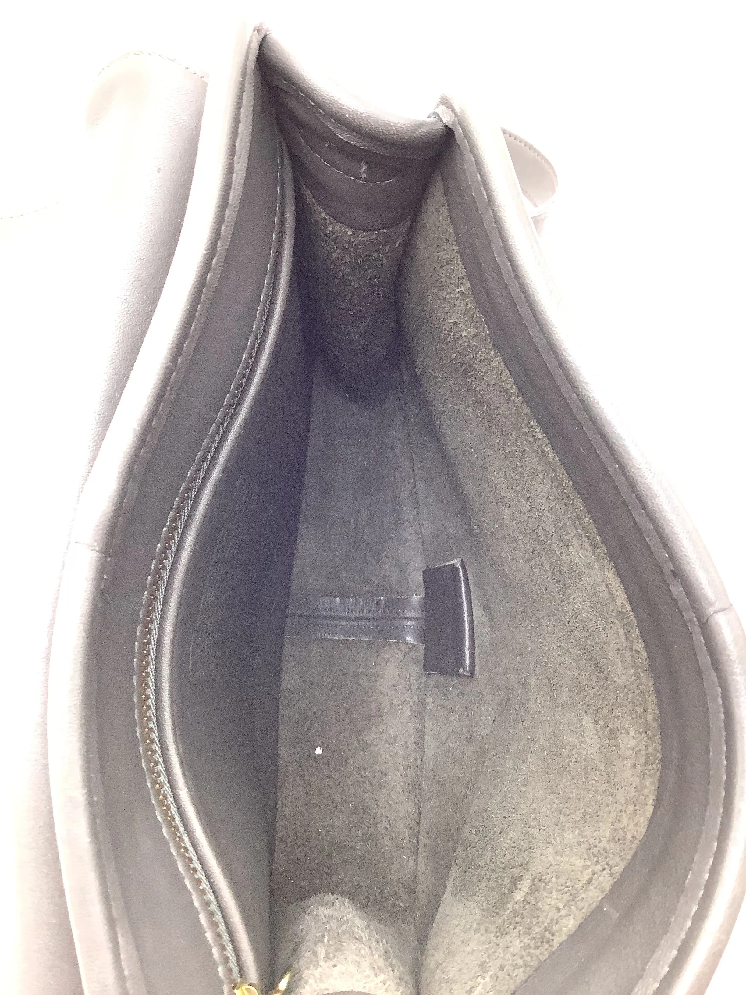 Coach Tribeca Stitch Flap Shoulder Bag Leather Grey