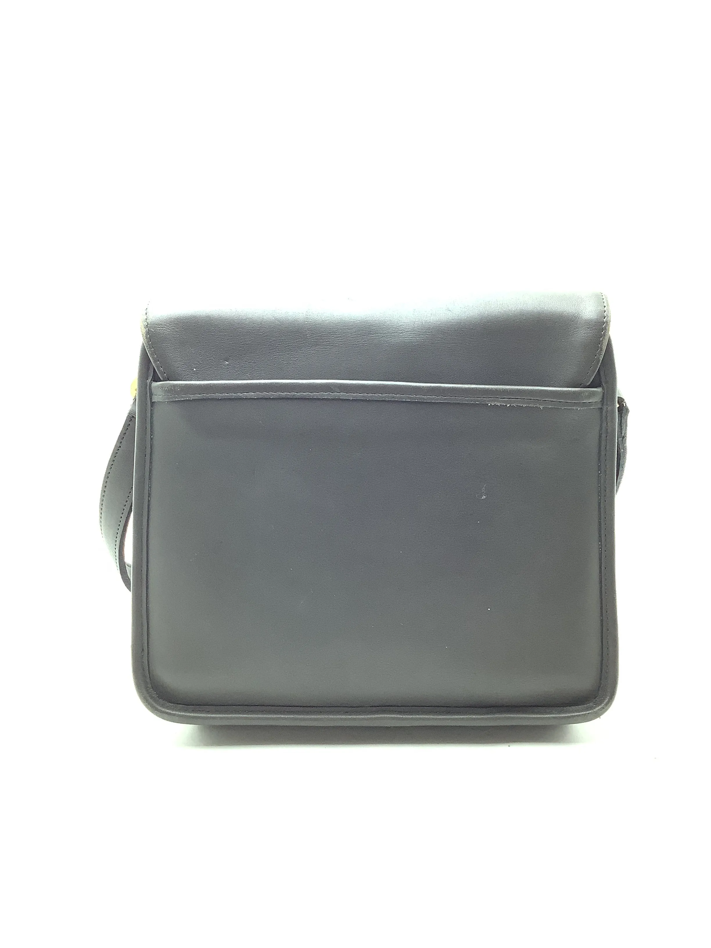 Coach Tribeca Stitch Flap Shoulder Bag Leather Grey