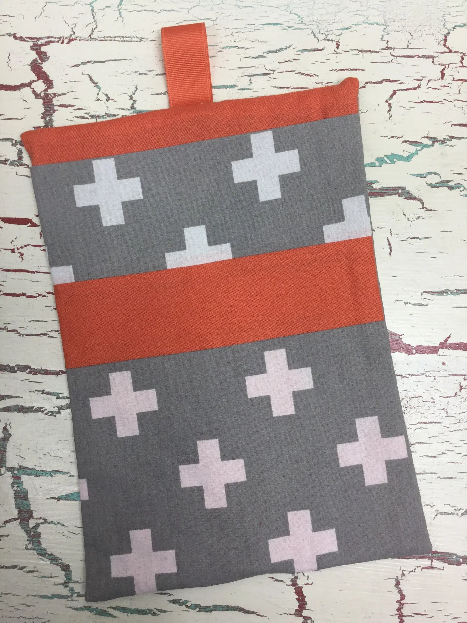 Crosses on Gray Diaper/Wipee Case