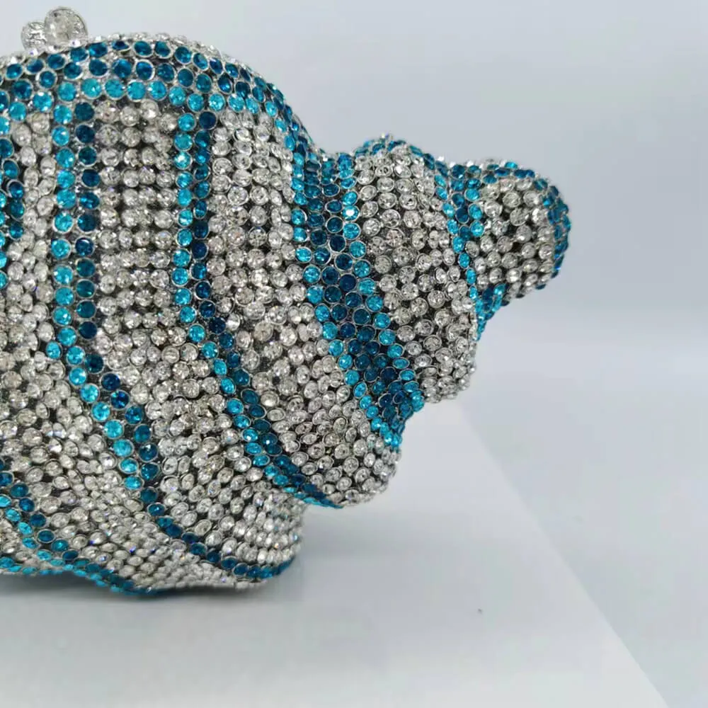 Crystal Conch Shape Minaudiere