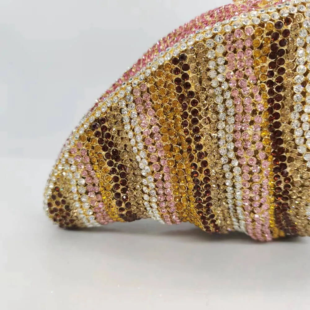 Crystal Conch Shape Minaudiere