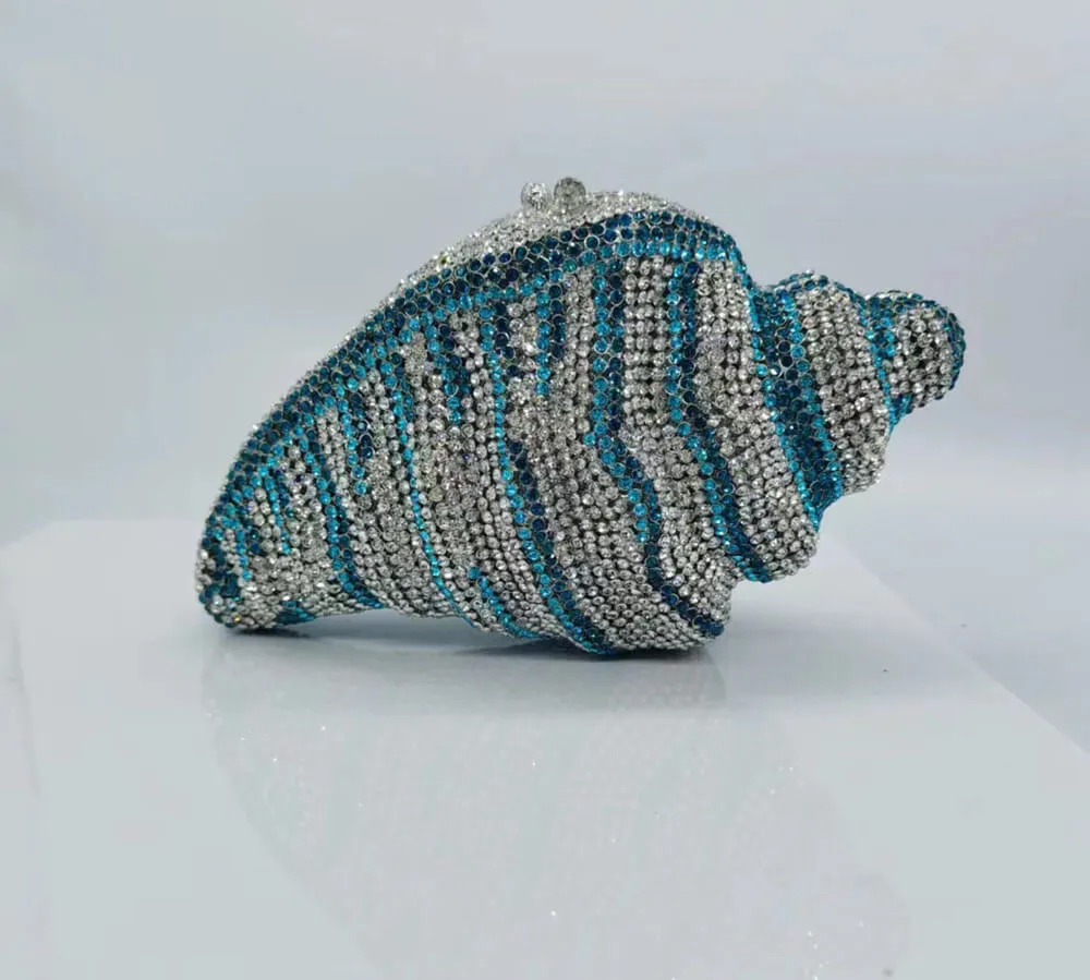 Crystal Conch Shape Minaudiere