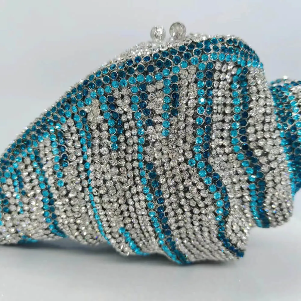 Crystal Conch Shape Minaudiere