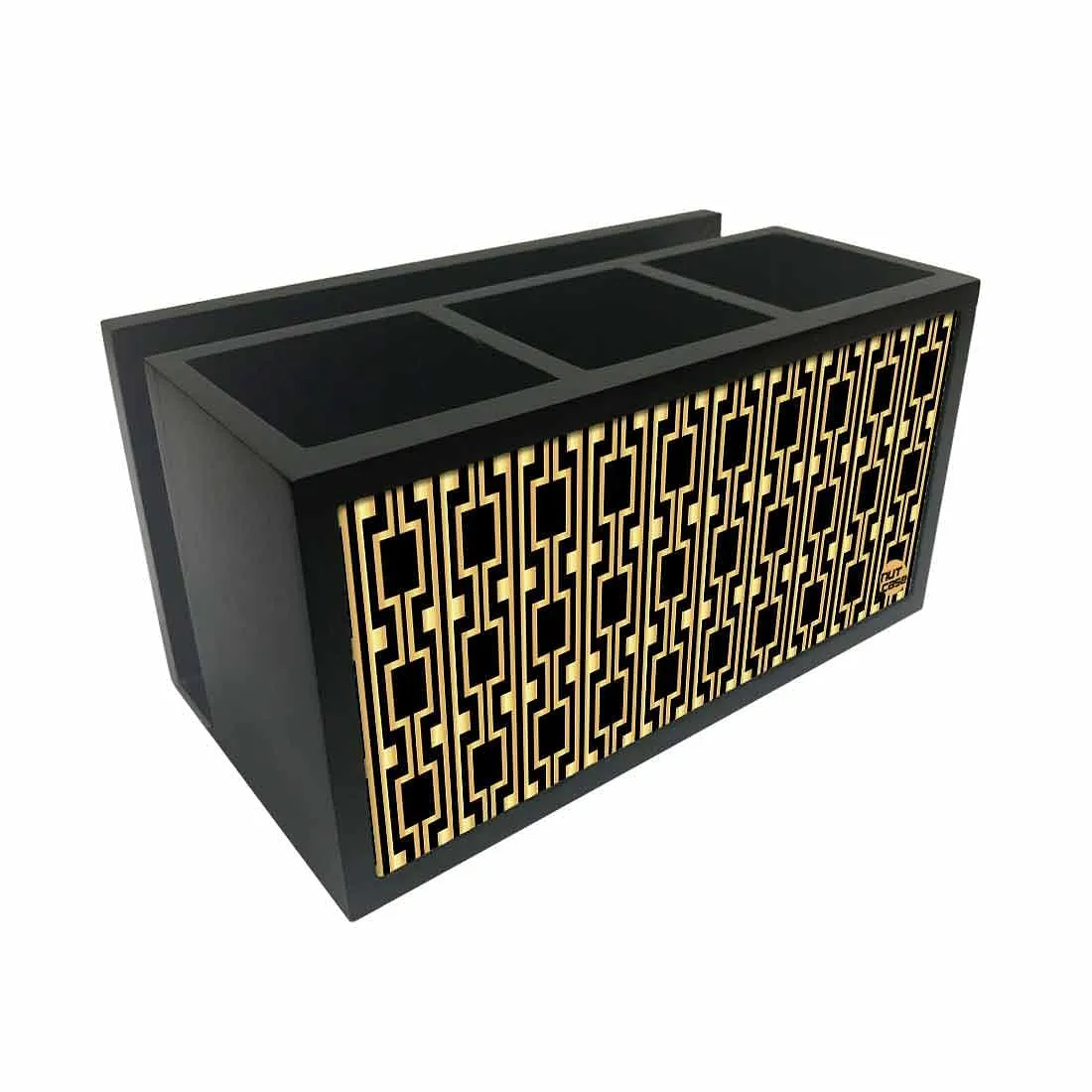 Cutlery Tissue Holder Napkin Stand -  Retro Pattern