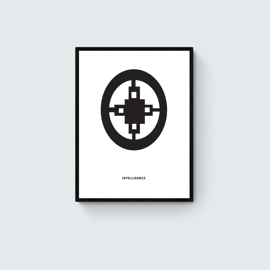 DAME DAME Adinkra Symbol Framed Art Print