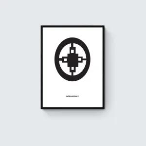 DAME DAME Adinkra Symbol Framed Art Print