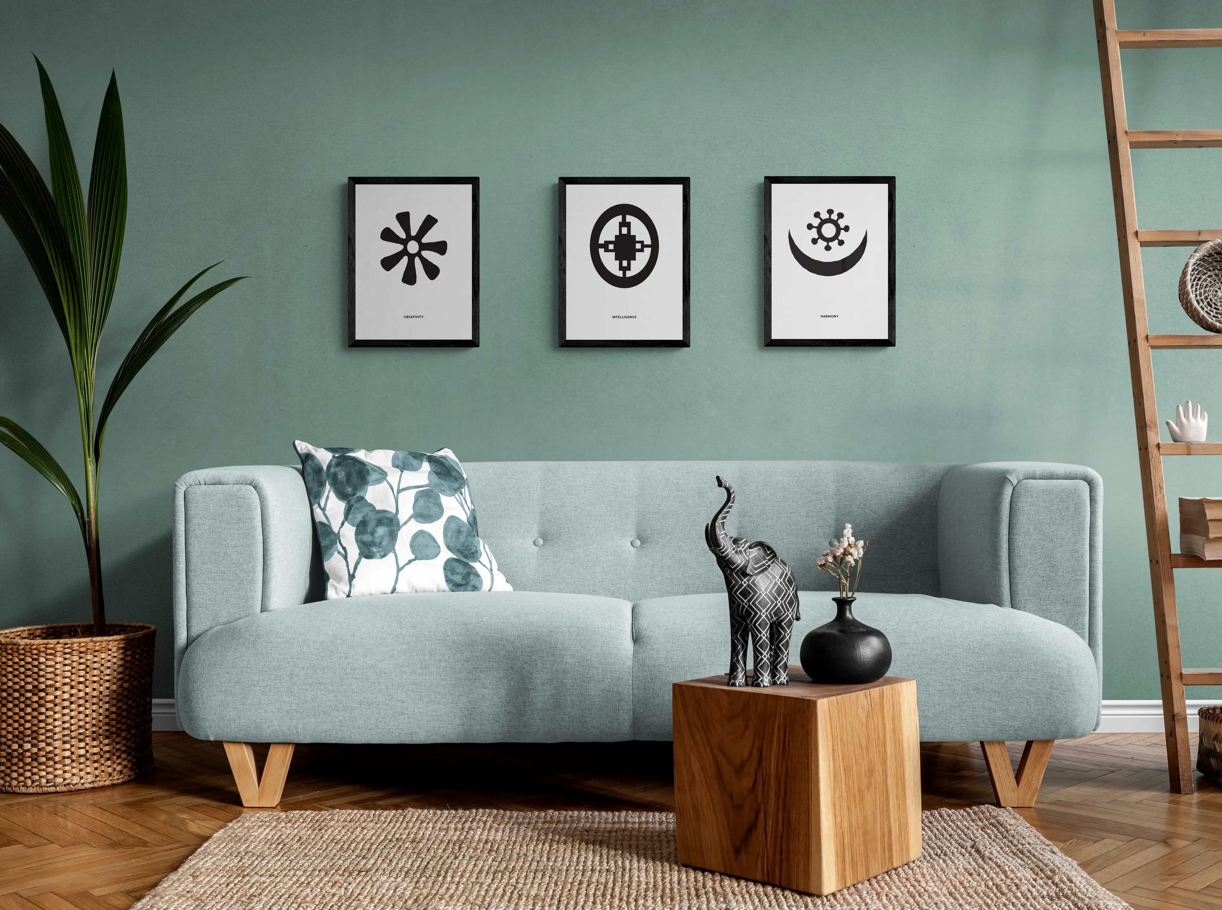 DAME DAME Adinkra Symbol Framed Art Print