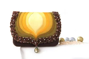Dark Gold Taj Clutch