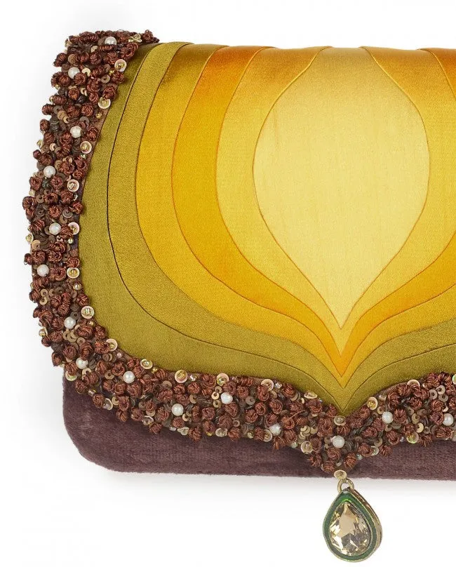 Dark Gold Taj Clutch