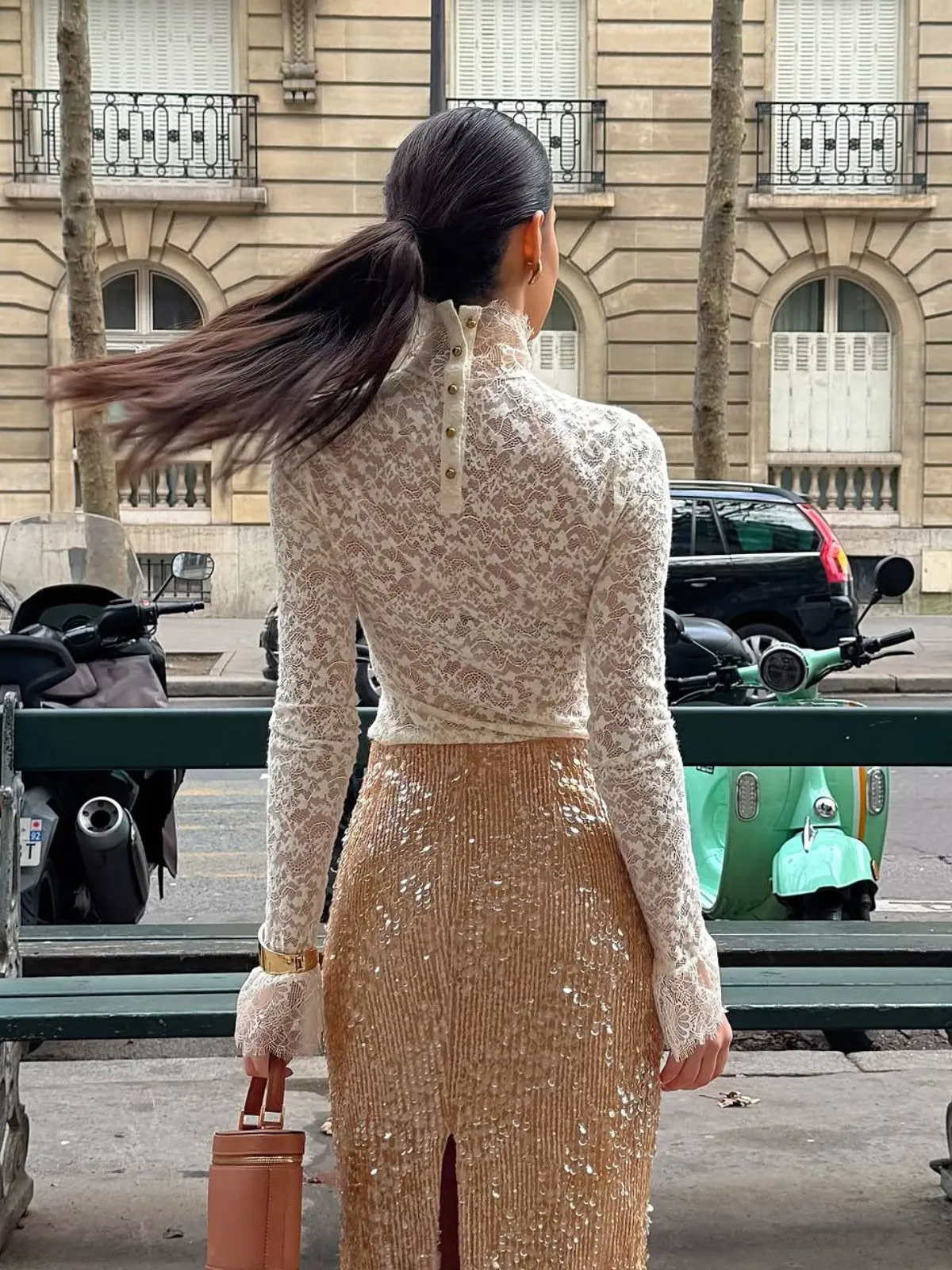 Dazzling Gold Sequin Skirt - Star Queen