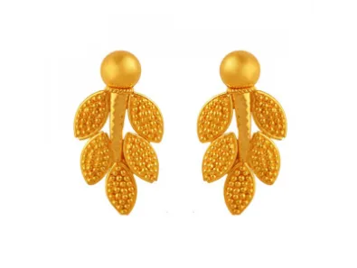Dazzling Leaf Shape 22k Gold Jewellery Set