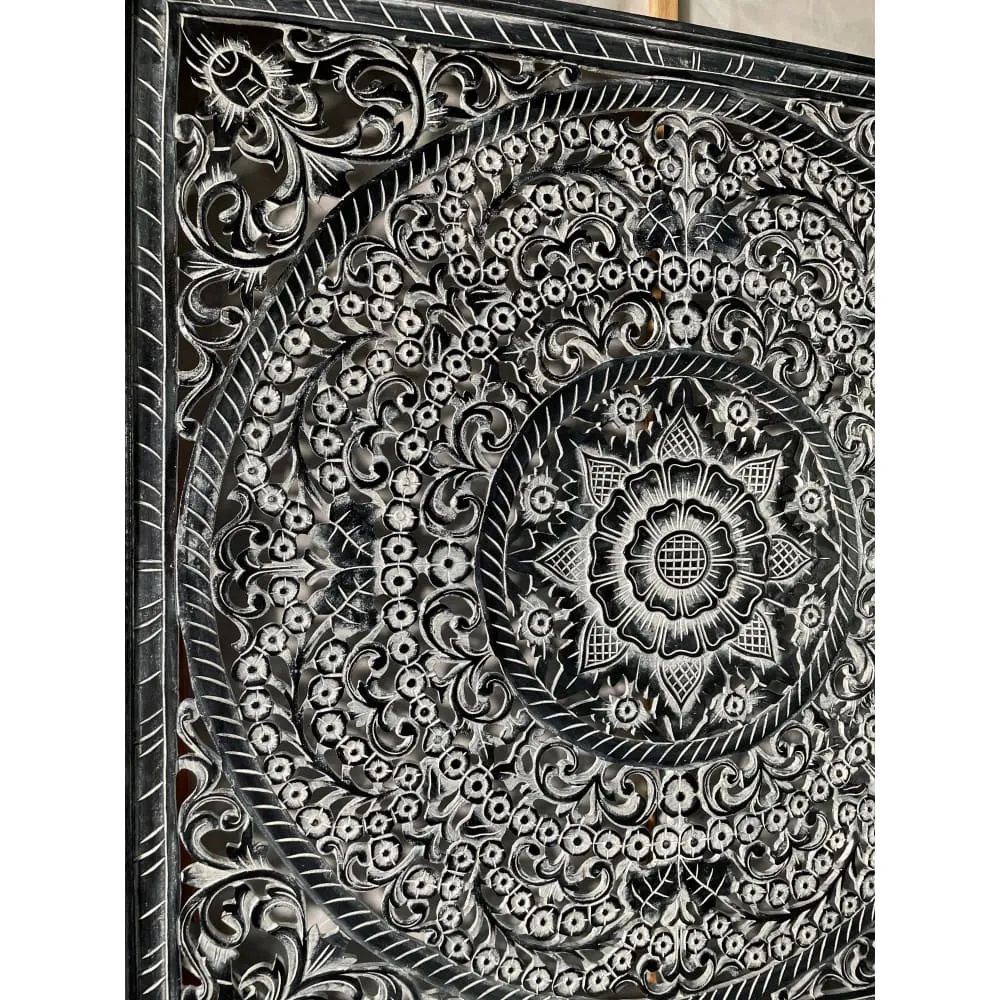 Decorative Panel "Peony" - Monochrome