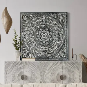 Decorative Panel "Peony" - Monochrome