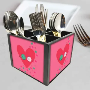Designer Kitchen Silverware Cutlery Holder - Cute Birds