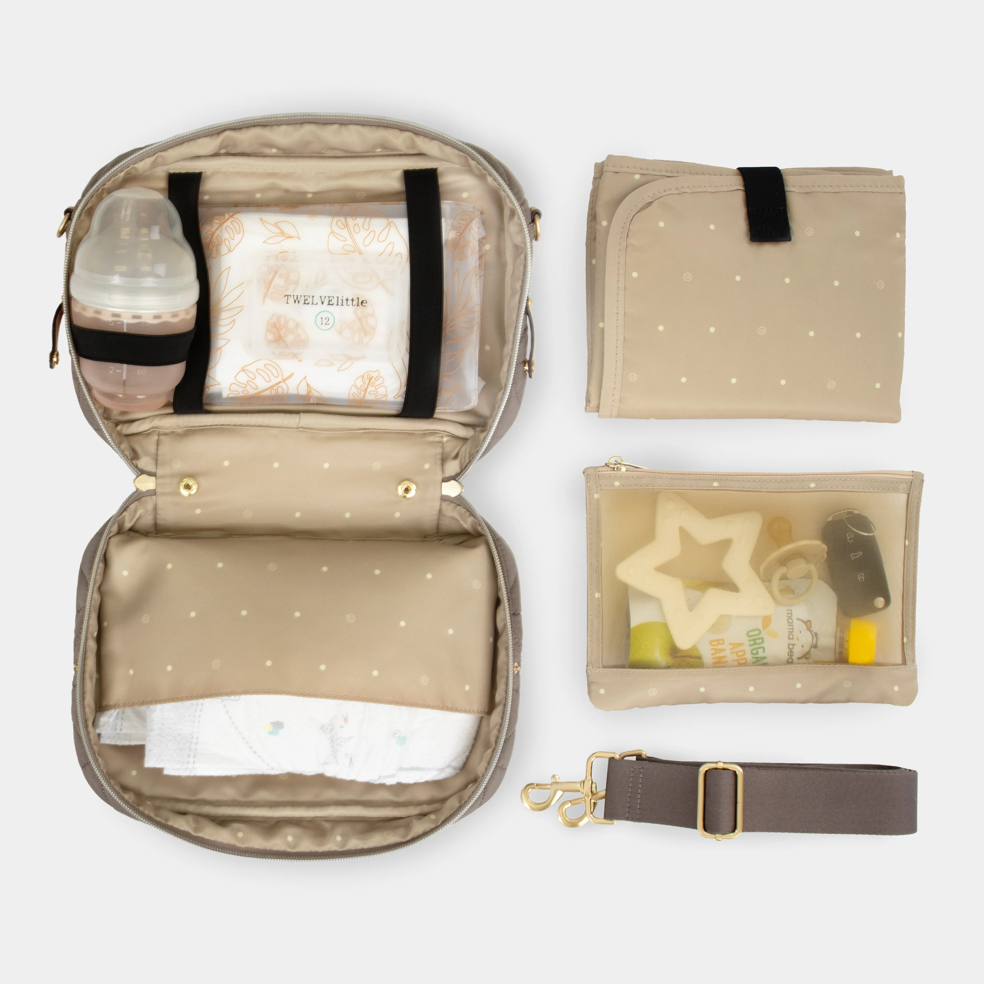 Diaper Bag Clutch in Taupe 3.0