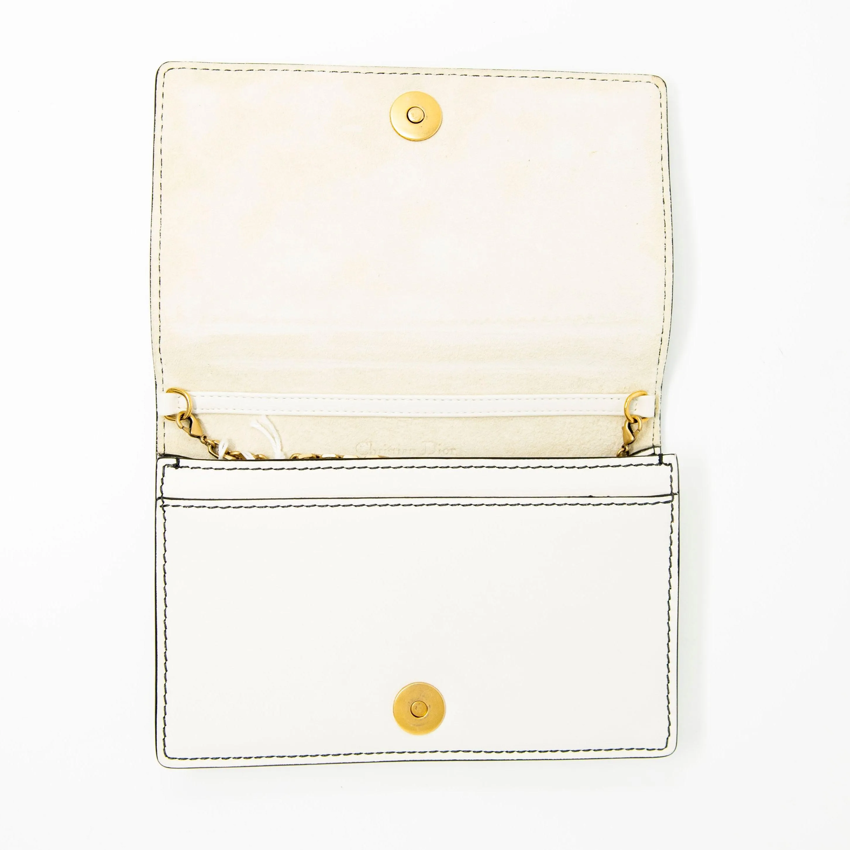 Dior J’adior White Wallet On Chain