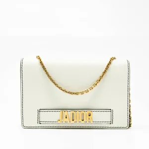 Dior J’adior White Wallet On Chain