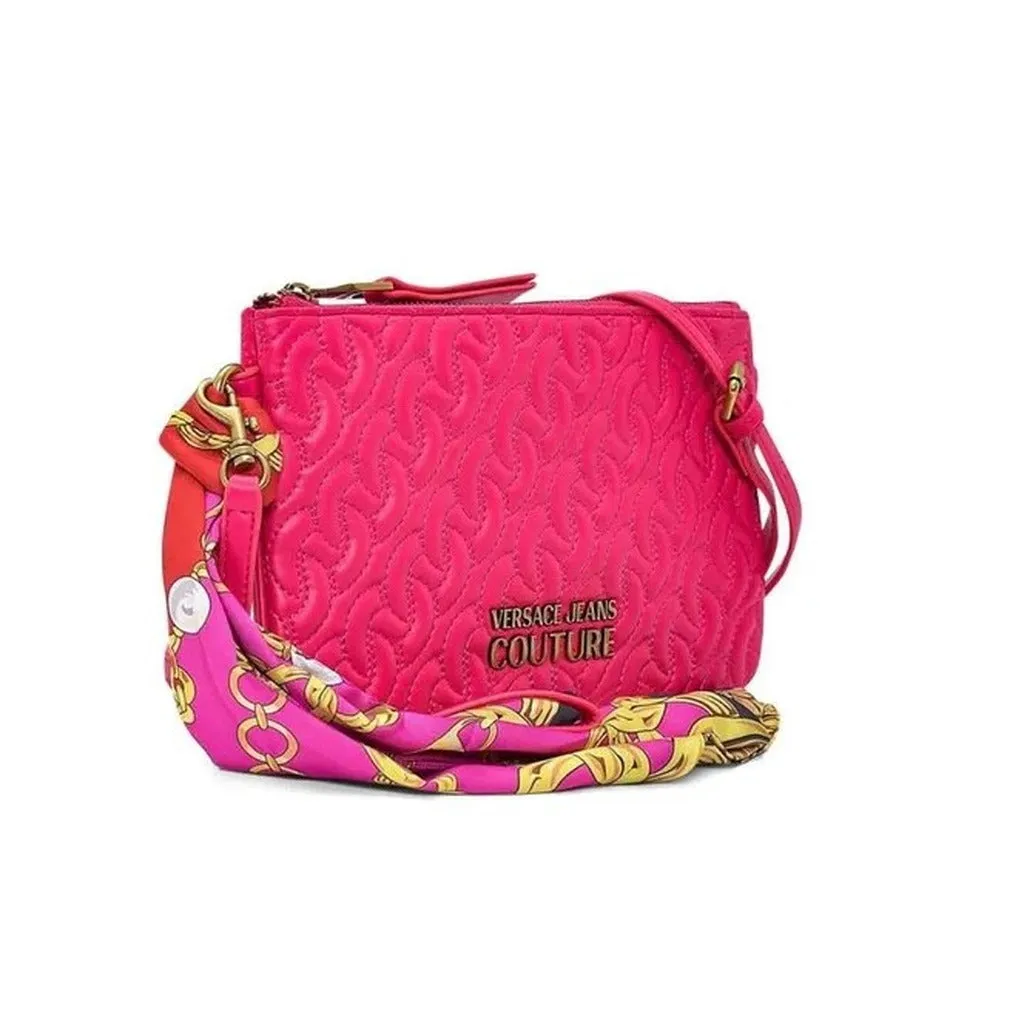Elegant Logo Detail Zip Clutch Bag