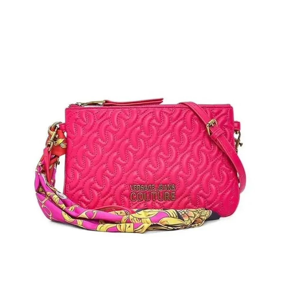 Elegant Logo Detail Zip Clutch Bag